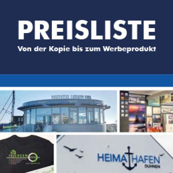 Bild: Preisliste